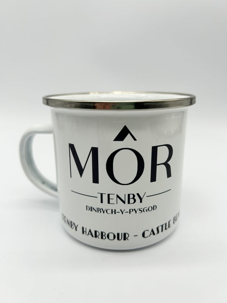 Tenby Beach Club Enamel Mug