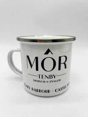 Tenby Beach Club Enamel Mug