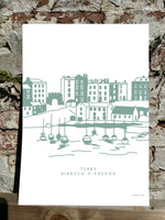 Green Tenby Harbour Print