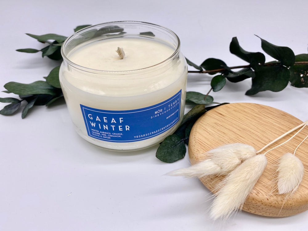 Gaeaf - Winter Môr Wooden Top Jar Candle