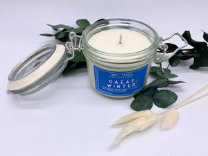 Gaeaf - Winter Môr Glass Clip Candle