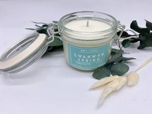 Gwanwyn - Spring Môr Glass Clip Candle